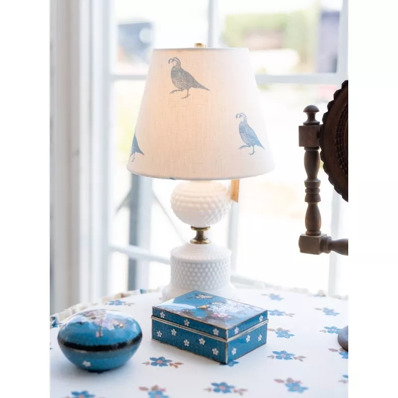 ‘California Quail’ Tapered Lamp Shade – 5-in Dia.