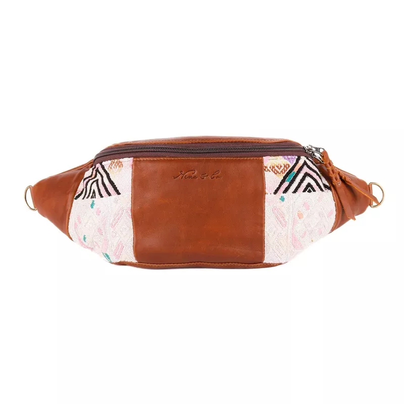 **CLOSEOUT** MANNY PACK – OOAK HUIPIL TEXTILE – CAFE – NO. 11055 CAFE