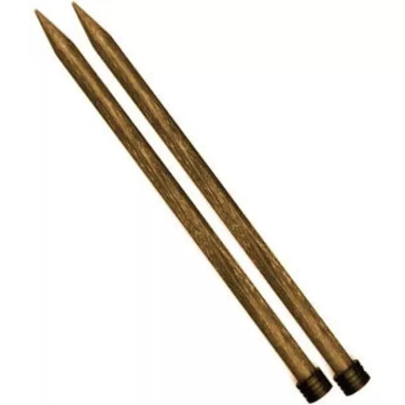 Lykke – 10″ Straight Knitting Needles – Size 8 – Driftwood