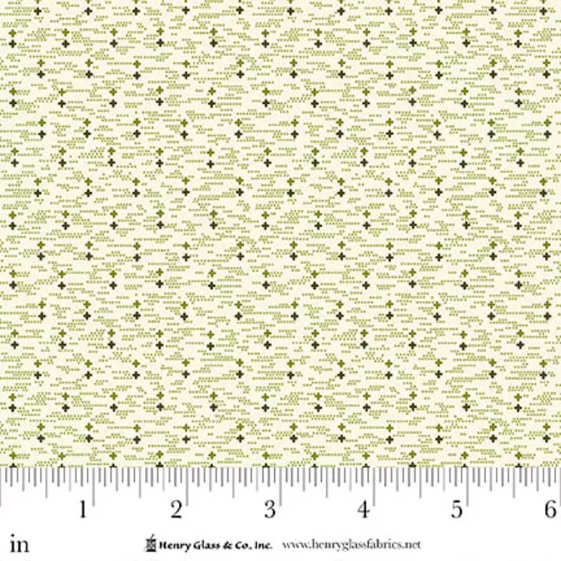 *Pre-Order* Seasonal Shirtings | Green Geometric Ditsy 2566-06