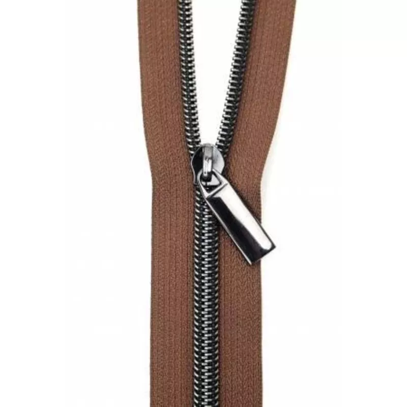 Zippers by The Yard-Brown/Gunmetal #5ZBY5C35