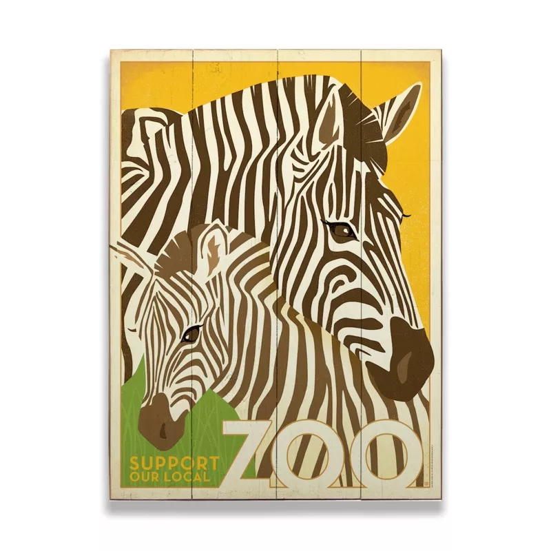 Zoo Life: Zebras – Wood & Metal Wall Art